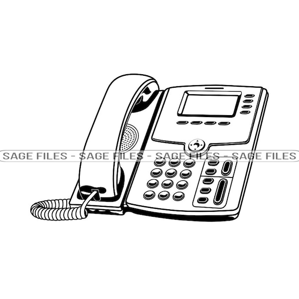 Phone SVG, Telephone Svg, Phone Clipart, Phone Files for Cricut, Phone Cut Files For Silhouette, Png, Dxf