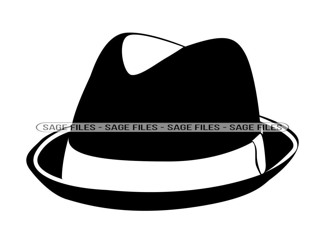 Fedora Hat Svg, Hat Svg, Fedora Hat Cut Files, Fedora Hat Files