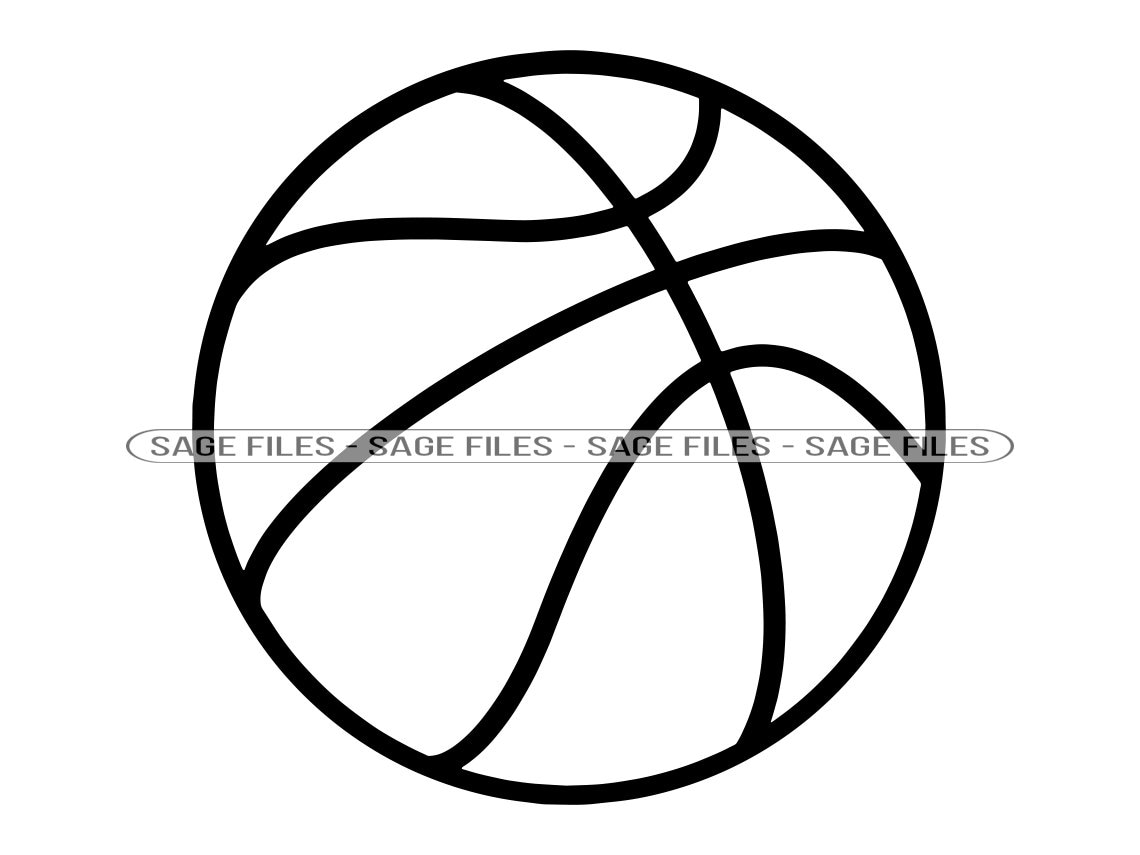 Basketball Outline 4 SVG, Basketball SVG, Basketball Clipart