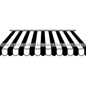 Striped Awnings SVG, Store Svg, Shop Svg, Awnings Clipart, Awnings Files for Cricut, Awnings Cut Files For Silhouette, Png, Dxf