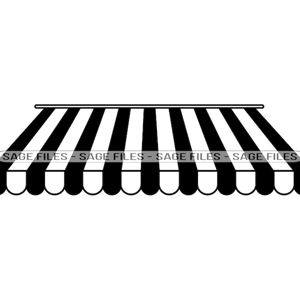 Striped Awnings SVG, Store Svg, Shop Svg, Awnings Clipart, Awnings Files for Cricut, Awnings Cut Files For Silhouette, Png, Dxf