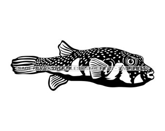 Puffer Fish #4 SVG, Puffer Fish SVG, Fish Svg, Puffer Fish Clipart, Puffer Fish Files for Cricut, Cut Files For Silhouette, Png, Dxf