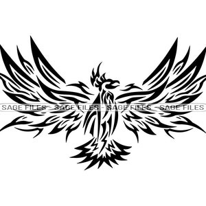 Phoenix # 4 Svg, Phoenix SVG, Phoenix Clipart, Phoenix Files voor Cricut, Phoenix Cut Files voor Silhouette, Png, Dxf