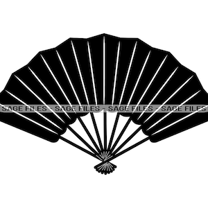 Pliage du contour du ventilateur à main SVG, Ventilateur à main Svg, Clipart du ventilateur à main, Fichiers du ventilateur à main pour Cricut, Fichiers coupés au ventilateur à main pour Silhouette, Png, Dxf