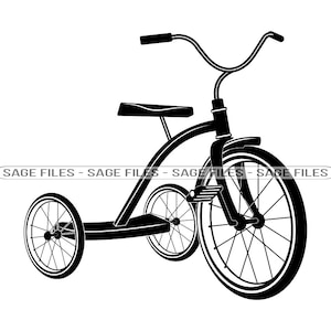 Tricycle SVG, Kids Bicycle Svg, Trike Svg, Tricycle Clipart, Tricycle Files for Cricut, Cut Files For Silhouette, Png, Dxf
