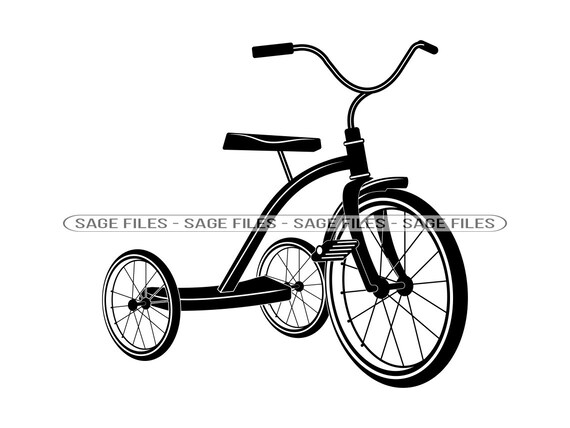 Tricycle SVG, Kids Bicycle Svg, Trike Svg, Tricycle Clipart