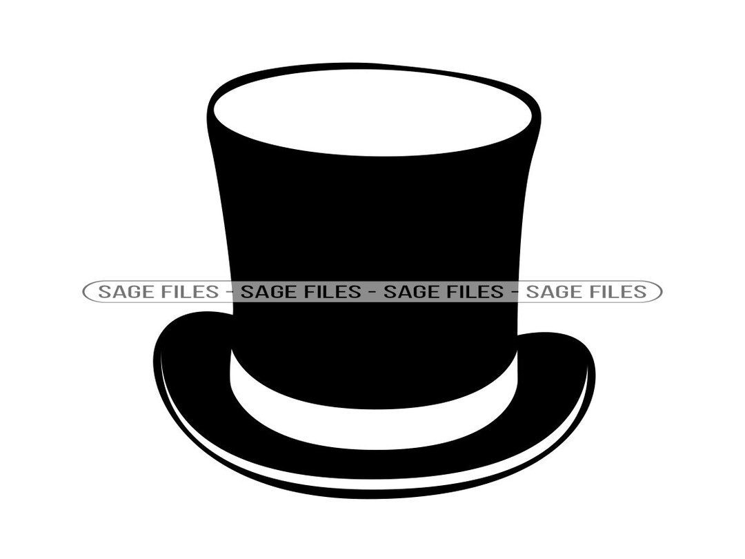 Top Hat 8 SVG, Top Hat Svg, Hat SVG, Retro Hat Svg, Hat Clipart, Hat
