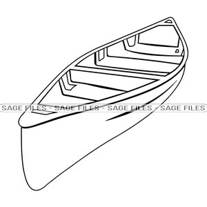 Canoe Outline SVG, Canoe SVG, Kayak SVG, Boat Svg, Canoe Clipart, Canoe Files for Cricut, Canoe Cut Files For Silhouette, Png, Dxf