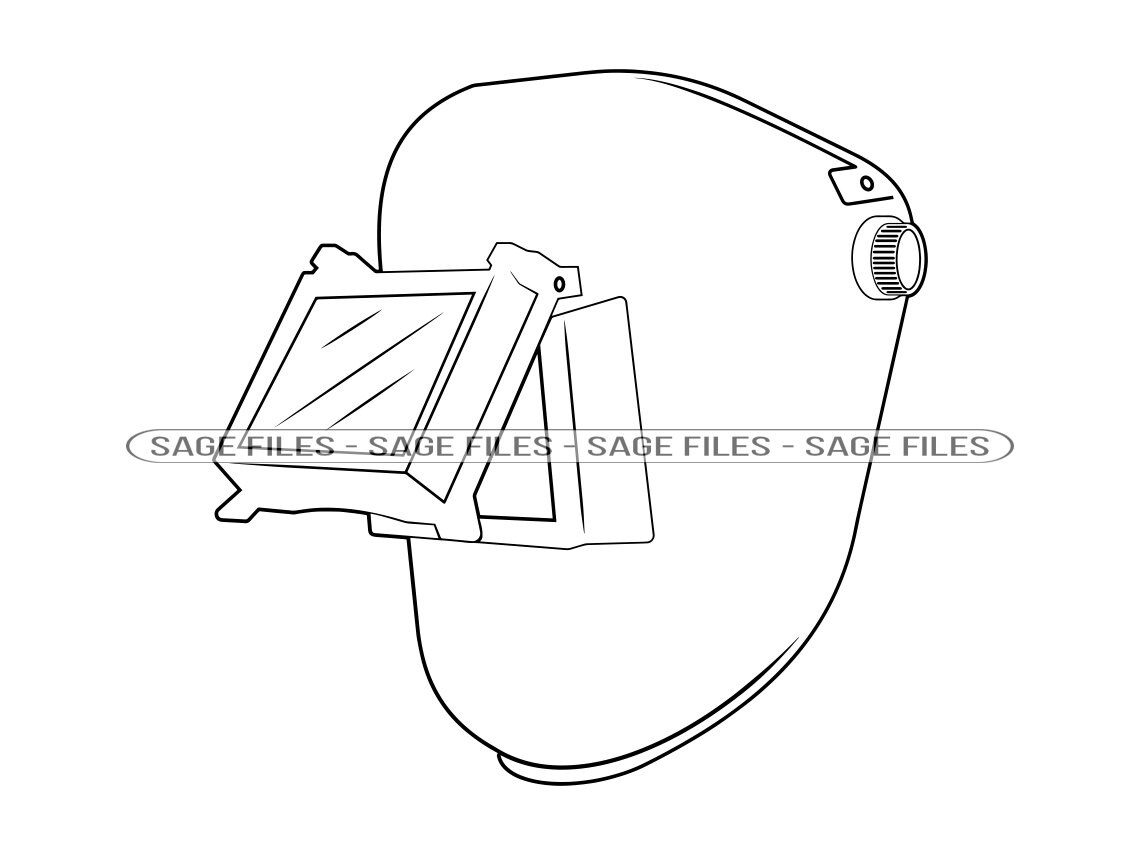 Welding Helmet Outline SVG Welder SVG Welding SVG Welder Etsy Australia