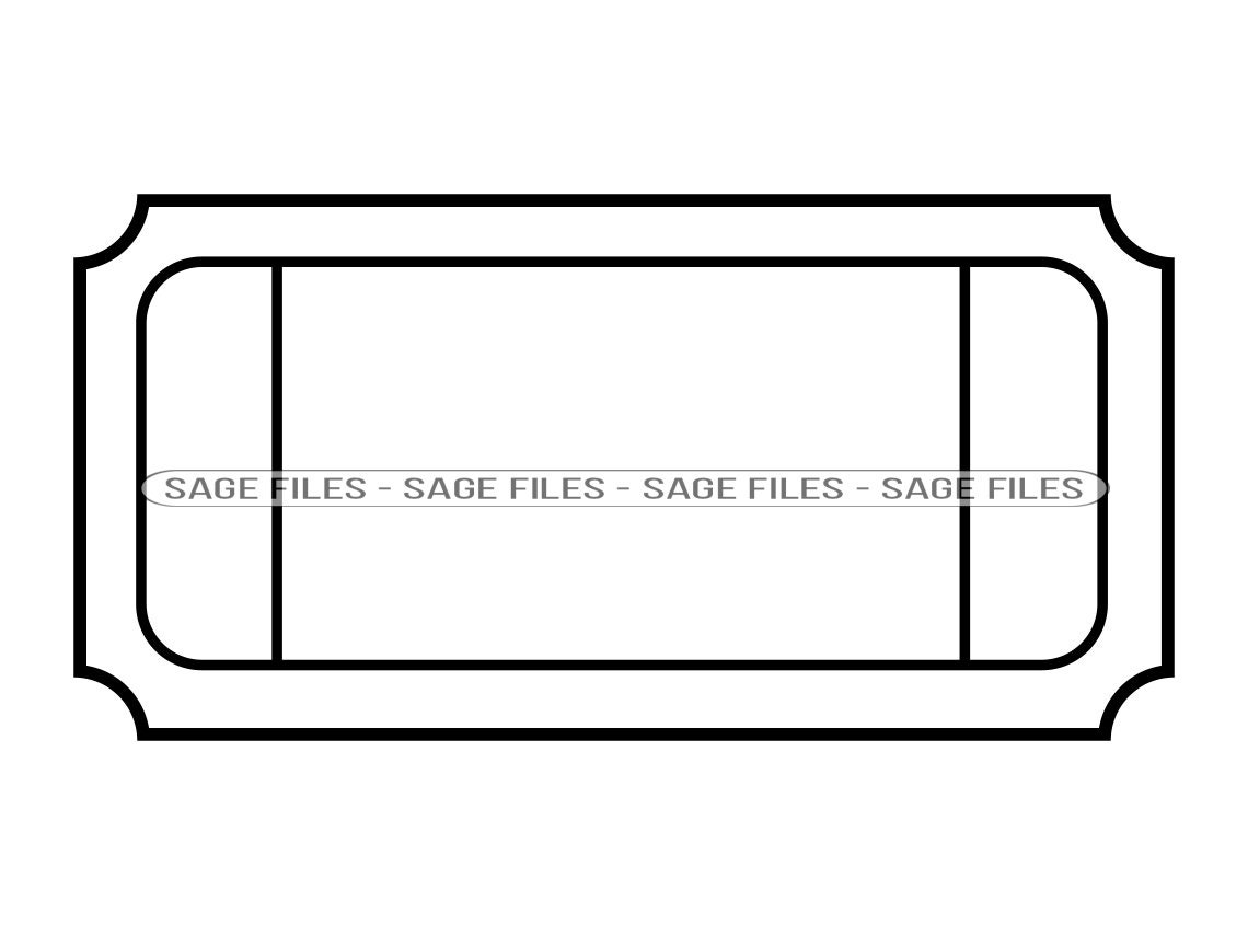 Ticket Outline 2 SVG Ticket SVG Raffle Svg Prize Svg Etsy
