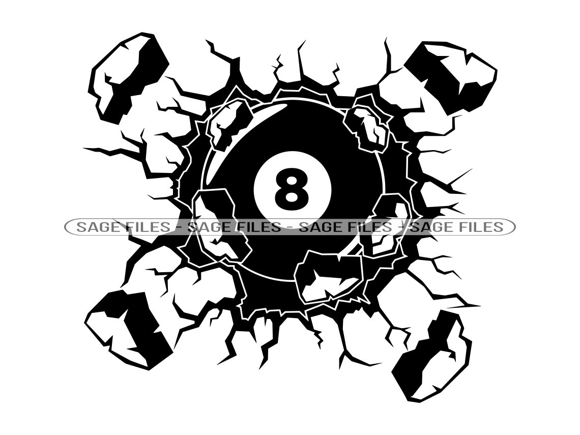 Smashing Billiards Logo SVG Billiards SVG Billiards Clipart Etsy Canada