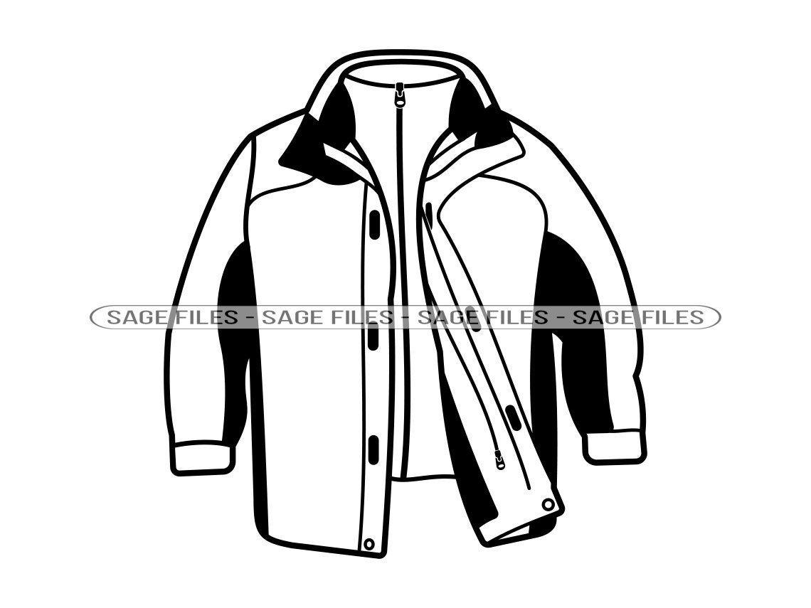 Jacket Outline SVG Jacket Svg Jacket Clipart Jacket Files Etsy Australia