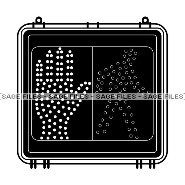 Don't Walk Traffic Sign Svg, Don't Walk Signal Svg, Don't Walk Sign Svg, Clipart, Files for Cricut, Cut Files For Silhouette, Png, Dxf