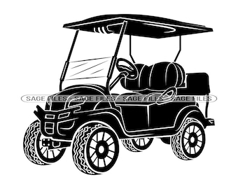 Golf Cart #2 SVG, Golf Cart Svg, Golf Cart Clipart, Golf Cart Files for Cricut, Golf Cart Cut Files For Silhouette, Png, Dxf,