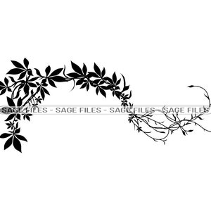 Jungle Vine SVG, Decorative Vine Svg, Jungle Vine Clipart, Jungle Vine Files for Cricut, Jungle Vine Cut Files For Silhouette, Png, Dxf