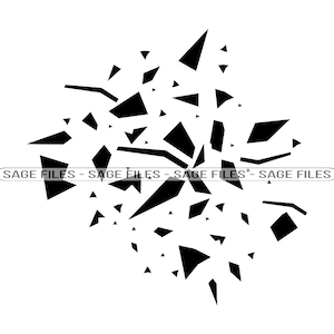 Shattered Glass SVG, Broken Glass Svg, Shattered Glass Clipart, Shattered Glass Files for Cricut, Cut Files For Silhouette, Png, Dxf