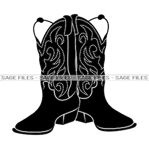 Cowboy Boots #2 SVG, Cowboy Boots SVG, Cowboy Svg, Cowboy Boots Clipart, Cowboy Boots Dateien für Cricut, Cut Files für Silhouette, Png, Dxf