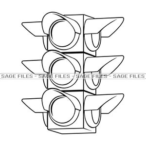 Traffic Light #2 SVG, Traffic Light SVG, Traffic Light Clipart, Traffic Light Cut Dateien für Silhouette, Dateien für Cricut, Png, Dxf