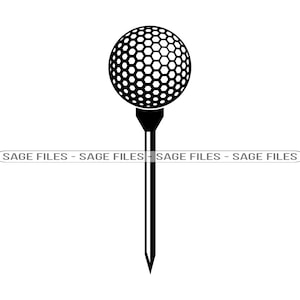 Golf Ball On A Tee SVG, Golf Ball Svg, Golf Svg, Golf Tee Svg, Golf Ball Clipart, Files for Cricut, Cut Files For Silhouette, Png, Dxf