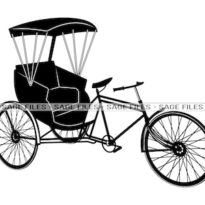 Rickshaw # 3 SVG, Rickshaw SVG, Taxi Svg, Rickshaw Clipart, Rickshaw Files voor Cricut, Rickshaw Cut Files voor Silhouette, Png, Dxf