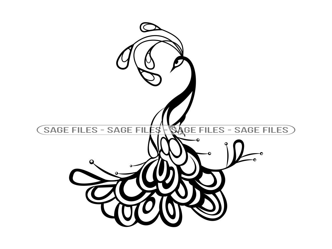 Peacock 4 SVG Peacock SVG Peafowl Svg Peacock Clipart Etsy