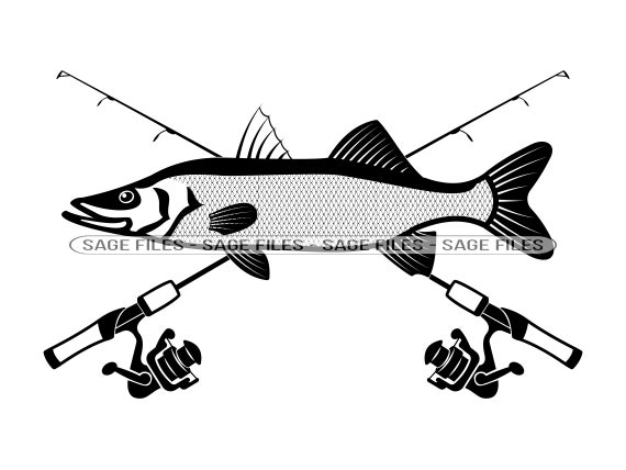Snook Fishing SVG, Fishing Logo Svg, Fish Svg, Fishing Clipart
