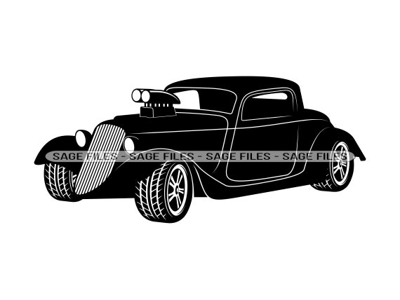 Hot Rod Car 2 SVG Hot Rod Svg Vintage Car Svg Hot Rod - Etsy