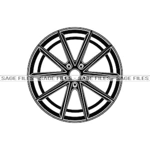 Car Rim SVG, Wheel Svg, Tire Svg, Body Shop Svg, Car Wheel Svg, Clipart, Files for Cricut, Cut Files For Silhouette, Png, Dxf