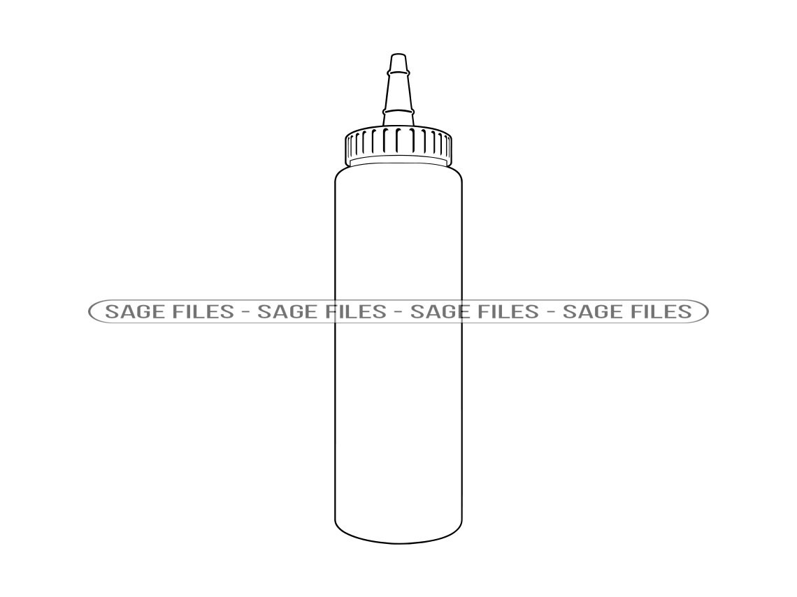 Squeeze Bottle Outline SVG Mustard Bottle Sauce Bottle Etsy
