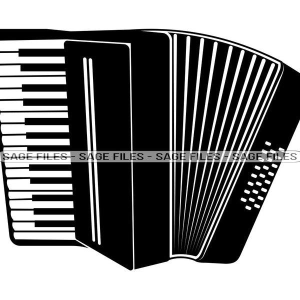 Accordion #2 SVG, Accordion SVG, Accordion Clipart, Accordion Files for Cricut, Accordion Cut Files For Silhouette, Png, Dxf