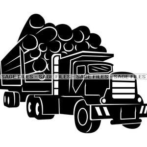 Camion d’enregistrement #7 SVG, Camion SVG, Camion svg, Journalisation Svg, Clipart de camion, Fichiers de camion pour Cricut, Fichiers de coupe de camion pour Silhouette, Png, Dxf