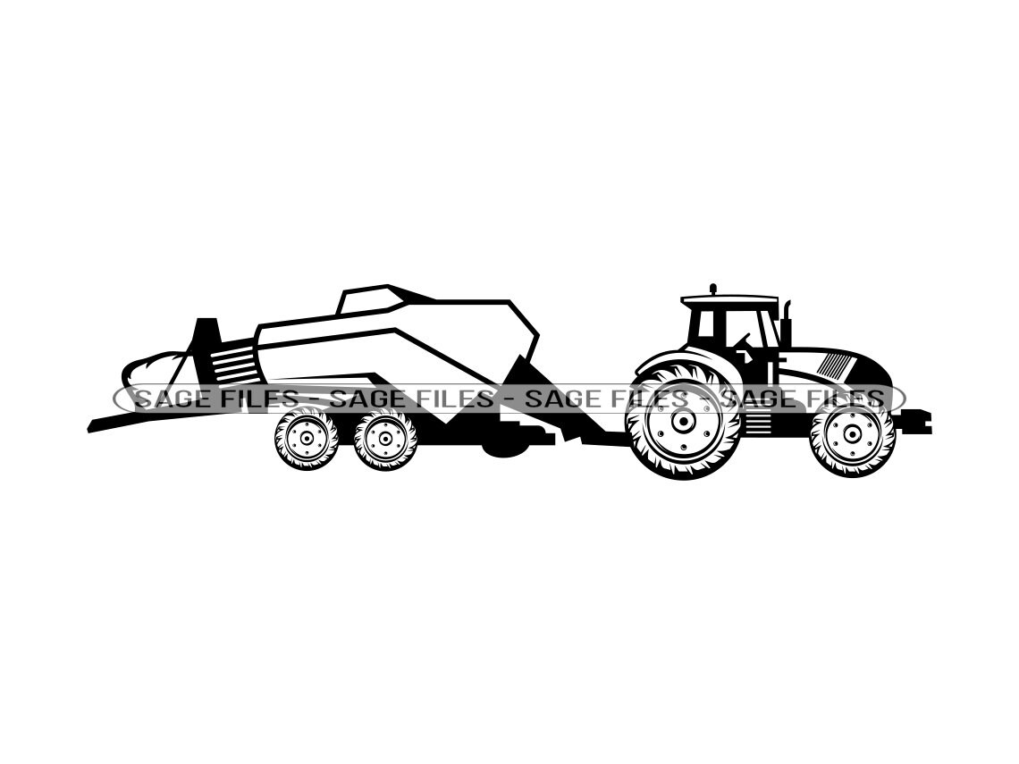 Tractor Harvest SVG Tractor Svg Farm Svg Tractor Clipart Etsy