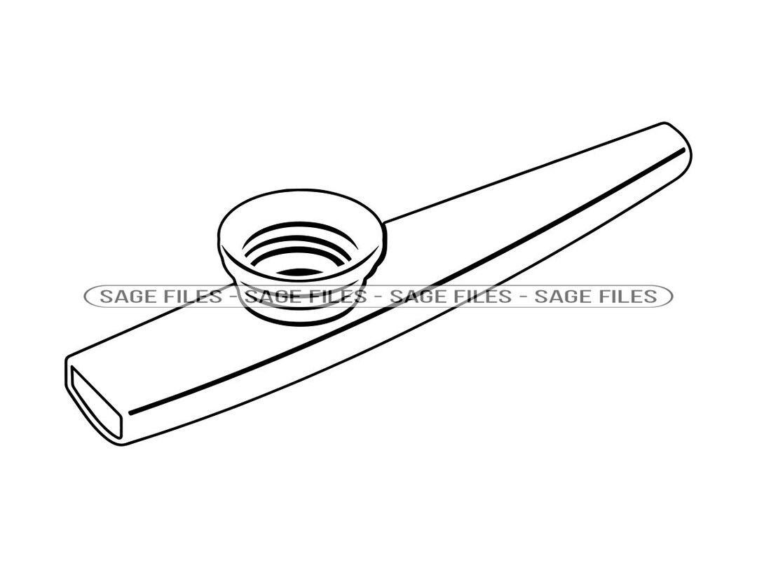 Kazoo Outline SVG Kazoo Svg Kazoo Clipart Kazoo Files for Etsy Canada