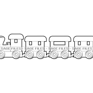 Toy Train Outline SVG, Toy Train Clipart, Toy Train Files for Cricut, Toy Train Cut Files For Silhouette, Toy Train Png, Toy Train Dxf
