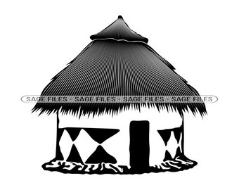 Hut #2 SVG, Hut SVG, Tropical Svg, Hut Clipart, Hut Files for Cricut, Hut Cut Files For Silhouette, Png, Dxf