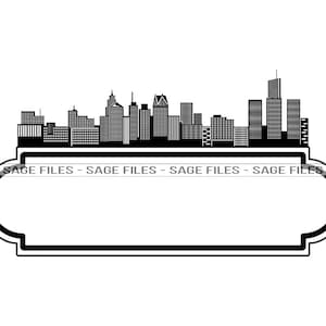 Detroit Svg, Detroit Skyline Svg, Detroit Real Estate Svg, Detroit Clipart, Detroit Files for Cricut, Cut Files For Silhouette, Png, Dxf