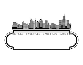 Detroit Svg, Detroit Skyline Svg, Detroit Real Estate Svg, Detroit Clipart, Detroit Dateien für Cricut, Cut Files für Silhouette, Png, Dxf