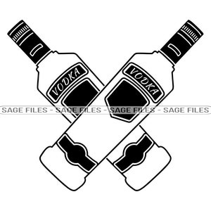 Vodka Bottle Logo Svg, Vodka SVG, Alcohol Svg, Vodka Clipart, Vodka Files for Cricut, Vodka Cut Files For Silhouette, Png, Dxf
