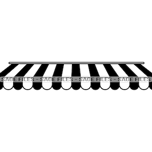 Striped Awnings #2 SVG, Store Svg, Shop Svg, Awnings Clipart, Awnings Files for Cricut, Awnings Cut Files For Silhouette, Png, Dxf