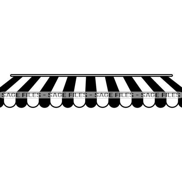 Striped Awnings #2 SVG, Store Svg, Shop Svg, Awnings Clipart, Awnings Files for Cricut, Awnings Cut Files For Silhouette, Png, Dxf