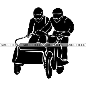 Sidecar Racing SVG, Sidecar Racing Clipart, Sidecar Racing Dateien für Cricut, Sidecar Racing Cut Dateien für Silhouette, Png, Dxf