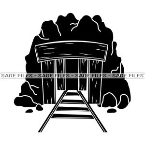 Mina de ouro SVG, Mineração Svg, Clipart de mina de ouro, Arquivos de mina de ouro para Cricut, Arquivos de corte de mina de ouro para silhueta, Png, Dxf