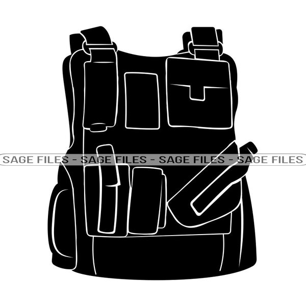 Bulletproof Vest SVG, Police, Armor, Bulletproof Vest Clipart, Bulletproof Vest Files for Cricut, Cut Files For Silhouette, Png, Dxf