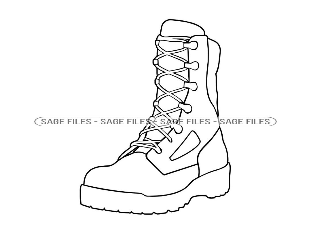 Boot Outline SVG, Boot Svg, Footwear SVG, Boot Clipart, Boot Files for