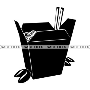 Chinese Food SVG, Noodles SVG, Lo Mein Svg, Chinese Food Clipart, Chinese Food Files for Cricut, Cut Files For Silhouette, Png, Dxf