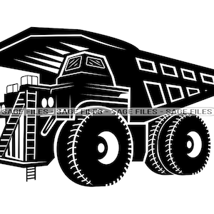 Haul Truck #3 SVG, Heavy Equipment, Haul Truck Clipart, Haul Truck Files for Cricut, Cut Files For Silhouette, Png, Dxf