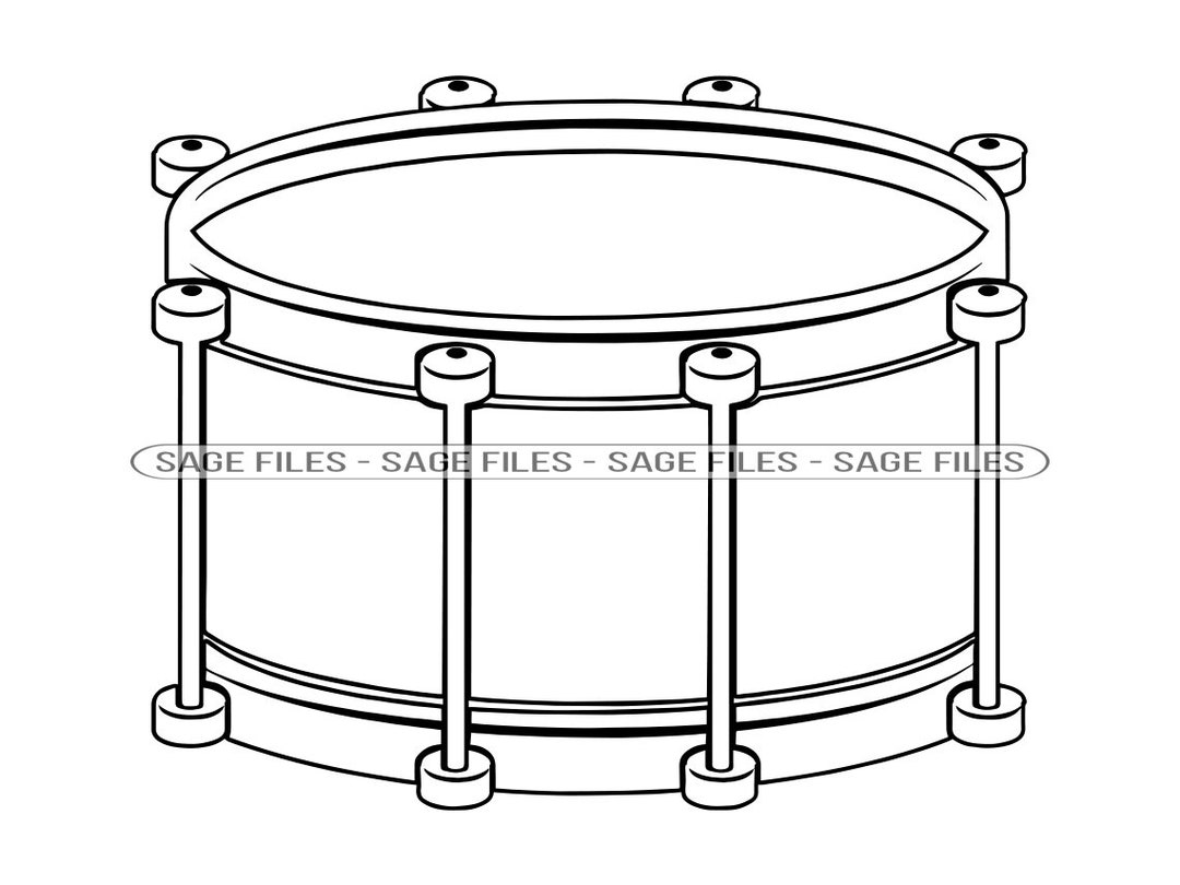 Snare Drum Outline SVG, Drum Svg, Snare Drum Clipart, Snare Drum Files