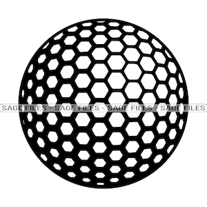 Golf Ball #3 SVG, Golf Ball SVG, Golf Svg, Golf Ball Clipart, Golf Ball Files for Cricut, Golf Ball Cut Files For Silhouette, Png, Dxf