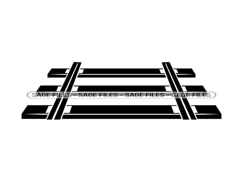 Rail Tracks 3 Svg Railway Track Svg Railroad Svg Train Etsy