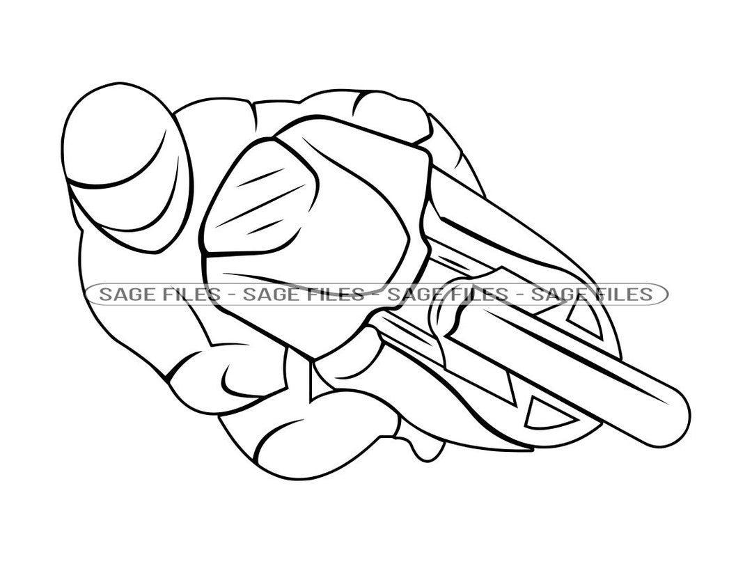 Motorcycle Racing Outline #4 SVG, Motorcycle Racing Clipart, Motorcycle ...